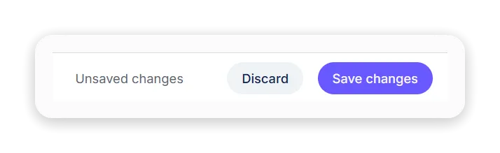 Ubistock Save Changes toolbar